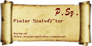 Pieler Szalvátor névjegykártya